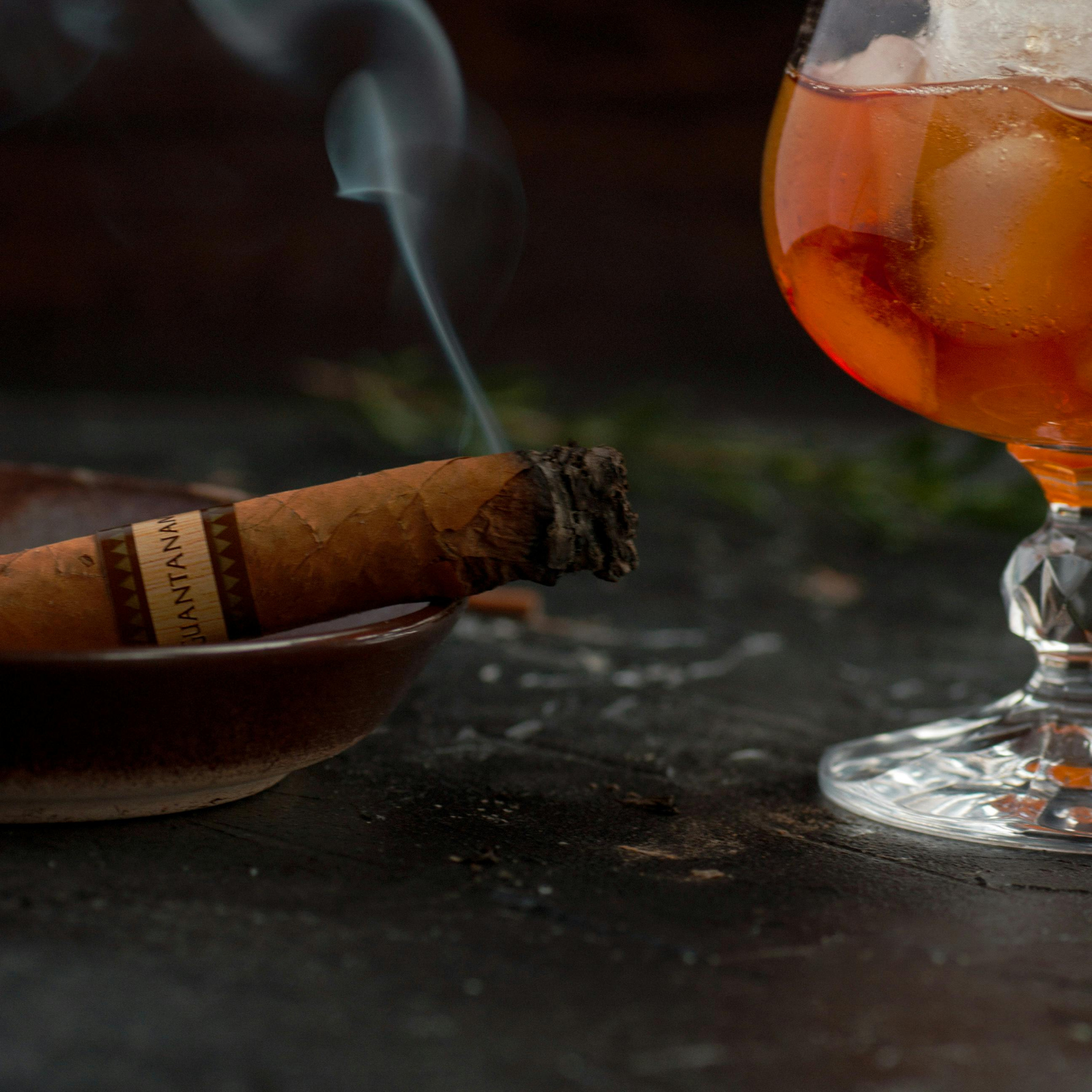 Ambient cigar lounge atmosphere